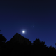 The moon rising over the canyon walls - just before we hit the road again.